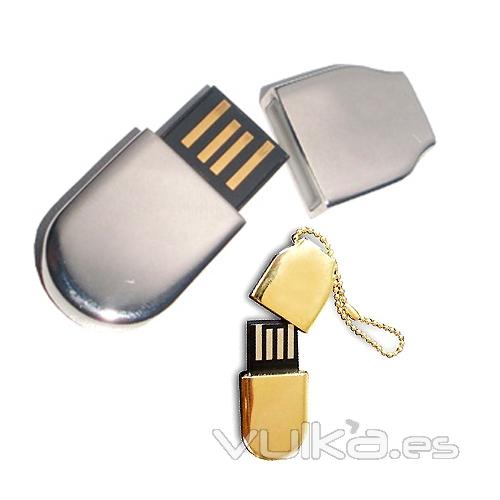 Memoria USB metálica, modelo Kan. Disponible desde 1 hasta 16Gb. Ref. USBMET13