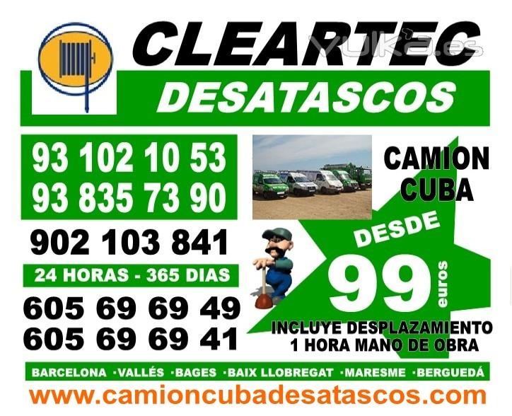 Desatascos Terrassa  Cuba x 99 Euros  Desatascos Terrassa T.93 102 10 53 Movil: 605 69 69 49