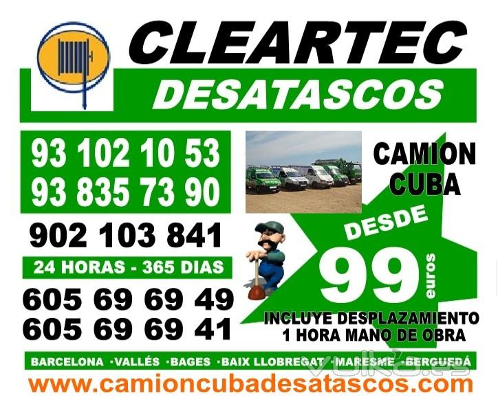 Desatascos Mollet del Valles · Cuba x 99 Euros · Desatascos Mollet del Valles T. 93 102 10 53