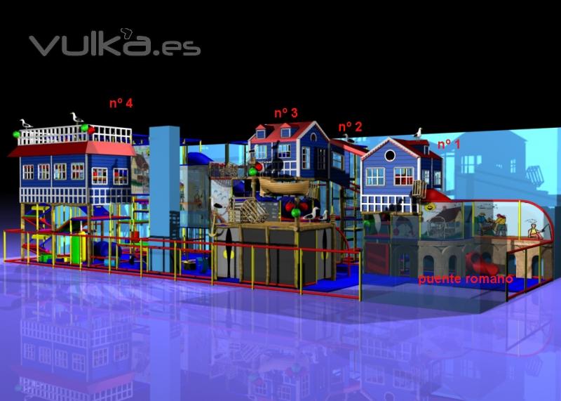 Render 3D de juego tematizado para Centro de ocio Mirdiff (Dubai) 10