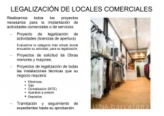 LEGALIZACIÓN DE LOCALES COMERCIALES
