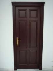 Puerta interior iroko maciza