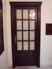 Puerta interior iroko maciza