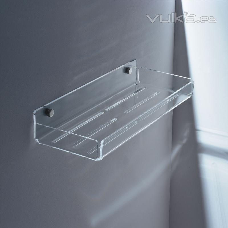 Estanteria en plexi para duchas de T Luce en lineabano.com