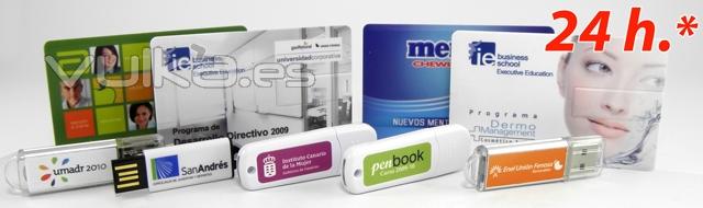 Servicio de Memorias usb en 24 horas. Tarjetas usb y pendrives.