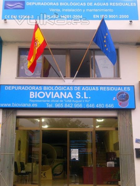 Oficina-exposicin Bioviana SL, Ptda. Cap Blanc 70 L5, Altea, Alicante.