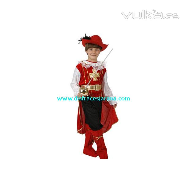 Disfraz infantil de Mosquetero Rojo