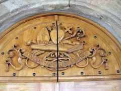 Detalle de la puerta de la iglesia de santibaez de tera - zamora