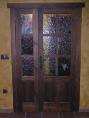 Puerta castellana interior - vidriera