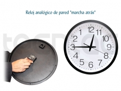 Reloj analogico de pared marcha atras - http://bitly/l6hq5f