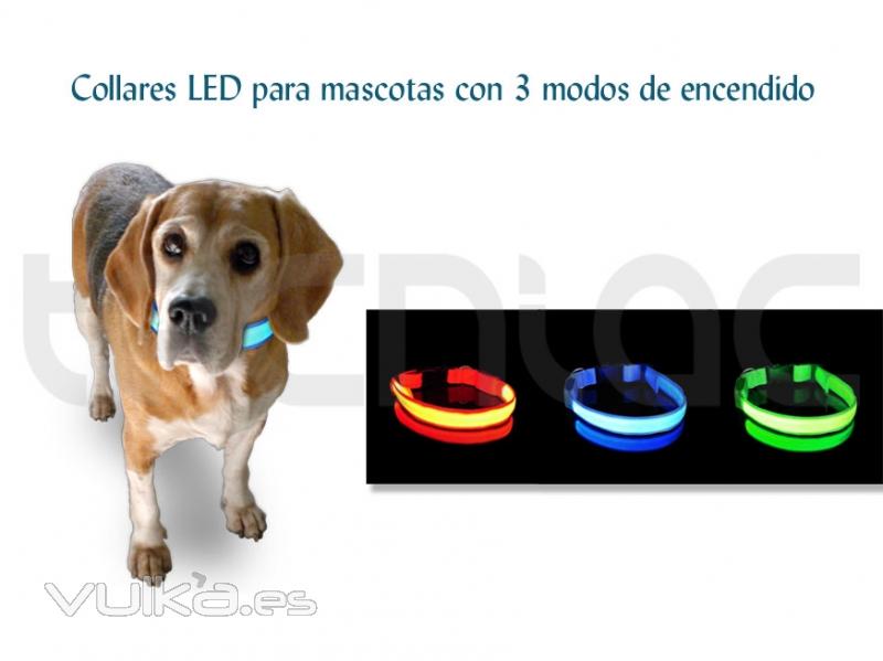 Collar LED para mascotas con banda luminosa y 3 modos de encendido - http://bit.ly/mwL2dO