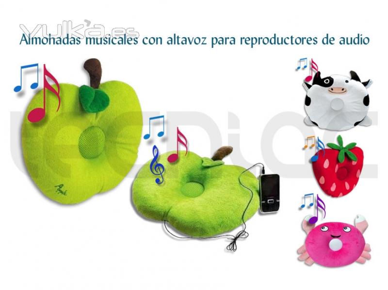 Almohada musical con altavoz para reproductores de audio - http://bit.ly/ipbBOE