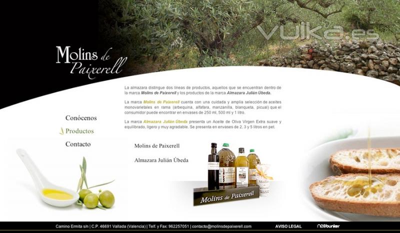 Molins de Paixerell. Aceites de Oliva Virgen Extra.