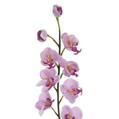 Rama artificial flores orquideas pequenas lila con hojas en lallimonacom (detalle 1)