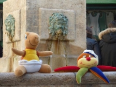 Jimmy y cleo en la plaza redonda de valencia