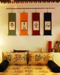 Kakejiku con caligrafias exposicion en futonia (plza conde valle de suchil, nº 10, madrid)