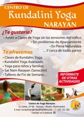 Centro de yoga narayan - cartel