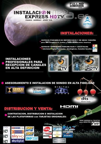 Servicio Hd y contratacion de Sky tv