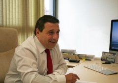 El director de Centroempleo, Juan Jos Serrano, durante una entrevista en su despacho de Valencia.