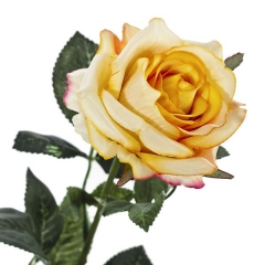 Flor artificial rosa fragans amarilla en lallimonacom