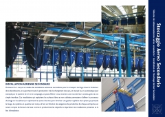 transporte de ropa aerea por sacos