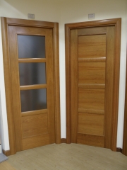 Puertas diseno con moldura madera cerezo