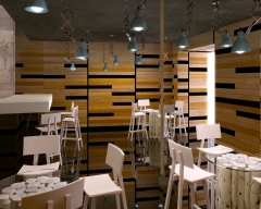 Gastro bar diseñado por cubo interiorismo en el centro de alicante con las ultimas tendencias...