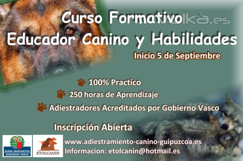Curso Formativo de Educadores Caninos 2º/11 ETOLCANIN Guipuzcoa