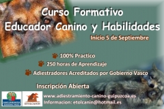 Curso formativo de educadores caninos 2/11 etolcanin guipuzcoa