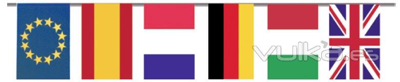 Bandera de plstico internacional de 20 x 30 cm y 50 metros