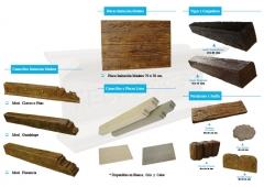 Prefabricados de hormigón imitación madera.