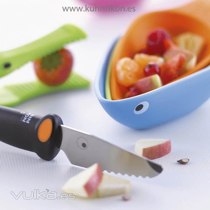 Cocina niños, utensilios cocina niños, cuchillo perro, Kuhn Rikon niños