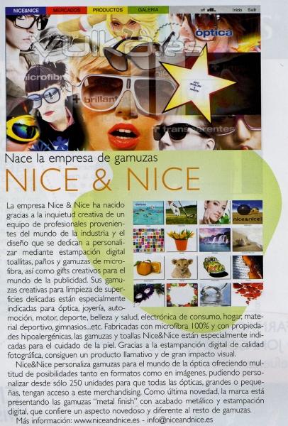 Nice & Nice , la revista Look Visin publicita nuestros productos para el mercado de la ptica