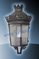 Farol led urbano albaicin-uniled® estupendo farol clasico tipo ornamental de capacidad media