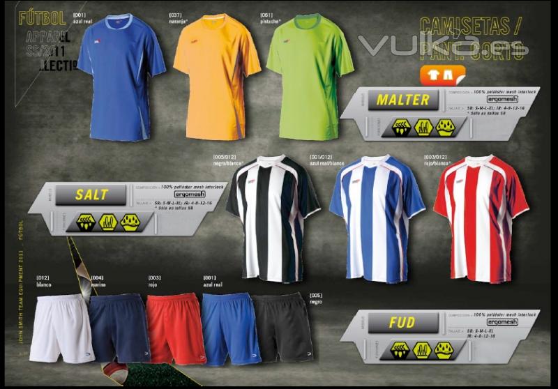 Equipaciones deportivas,para todo tipo de deportes y tallas.