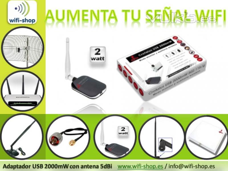 antenas wifi, adaptadores wifi, antena wifi usb, tienda wifi