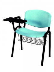 Silla apilable para colectividades con pala y fabricada en plastico disponible la opcion de incorpo