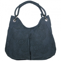 Bolso azul flores