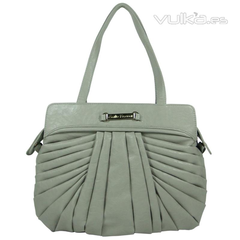 Bolso plisado gris