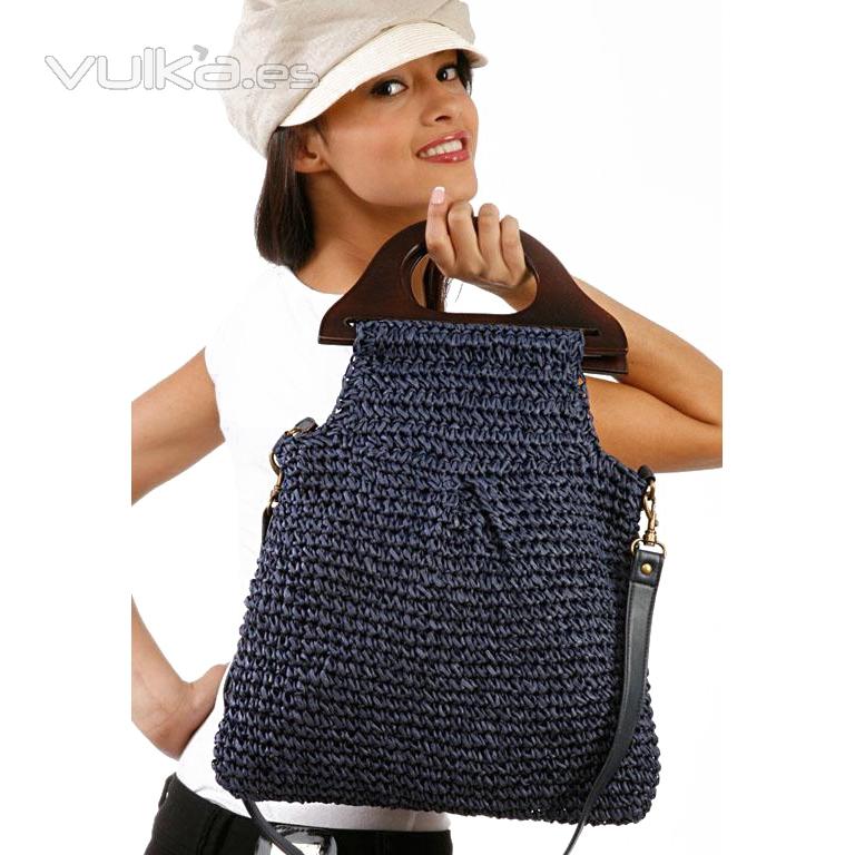 Bolso rafia azul