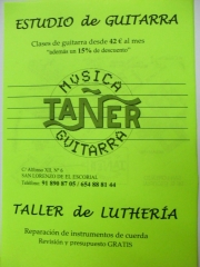 TaÑeR, Estudio de Guitarra, Taller de Luthería (manuelguitarra1.blogspot.com)