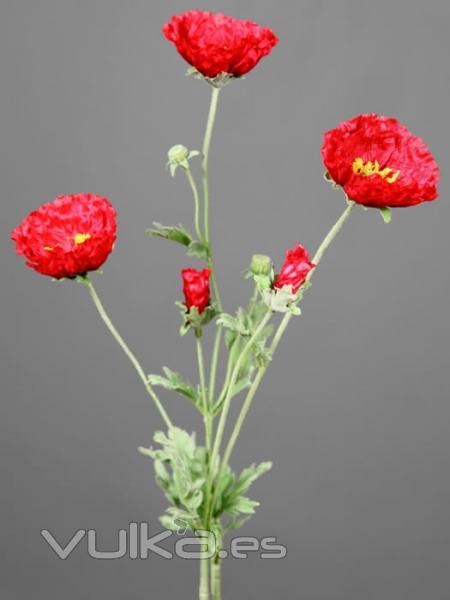 Amapolas artificiales economicas. AMAPOLA ARTIFICIAL X 5 FLORES oasisdecor.com