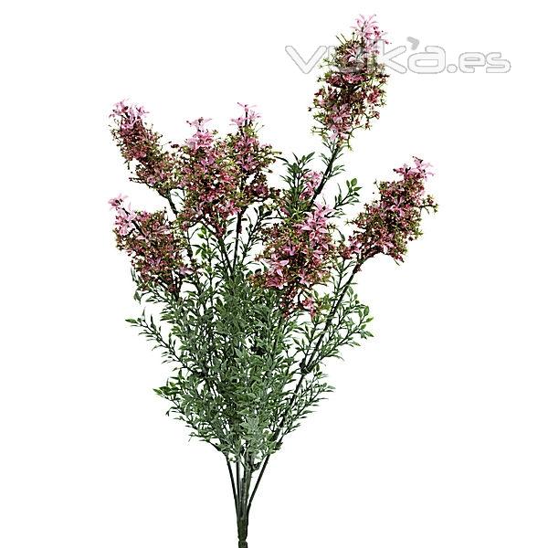 Ramas artificiales flores bush mini rosa en lallimona.com