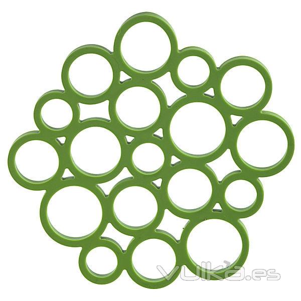 Salvamanteles silicona circulos verde en lallimona.com (detalle 1)