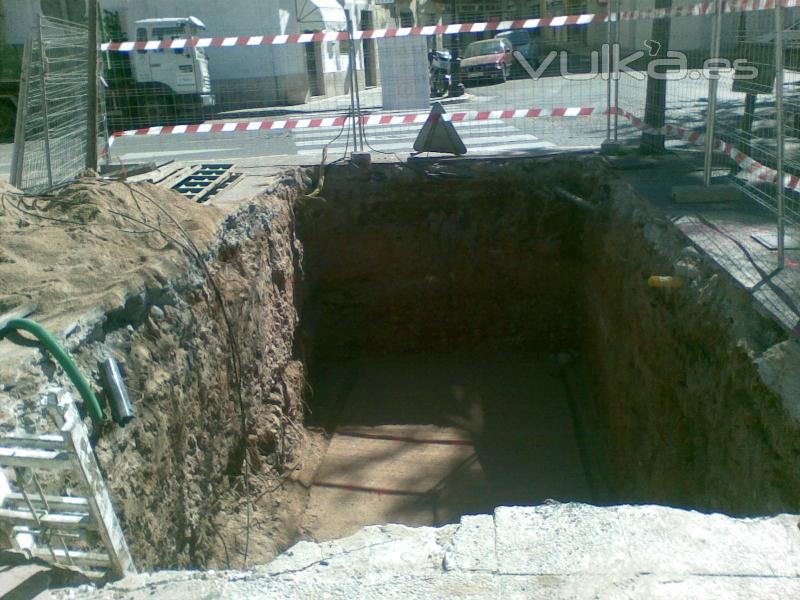 Instalacin de CT Subterrneo junto a Puerta de Palmas en Badajoz.