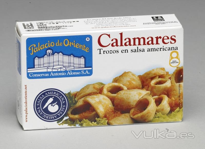 OL-120 Calamares Trozos en Salsa Americana