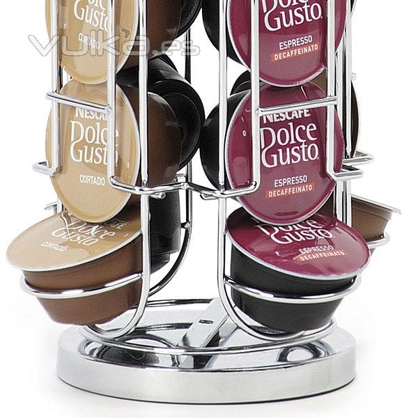 Soporte giratorio dolce gusto 4 cromado en lallimona.com (detalle 1)