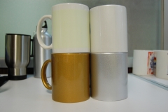 Tazas doradas, plateadas, fotoluminiscentes o nacarada