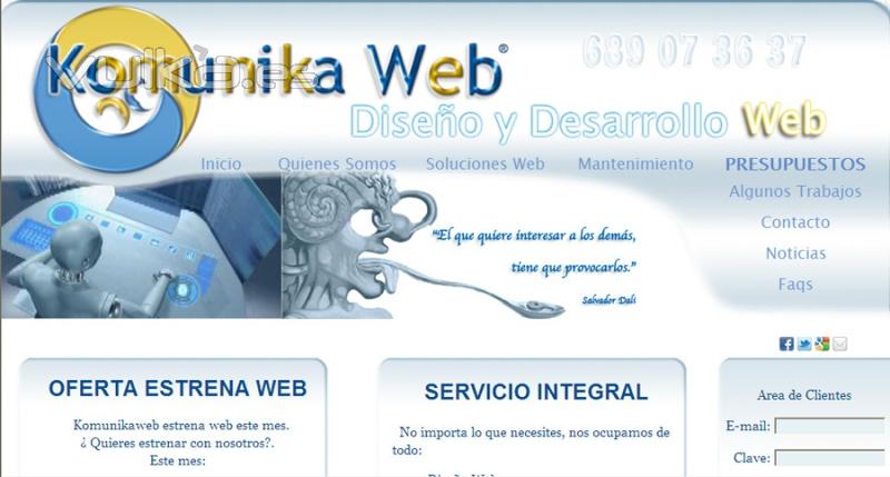 Pgina principal de www.komunikaweb.es