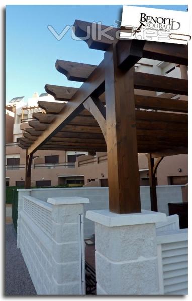 Pergola de madera